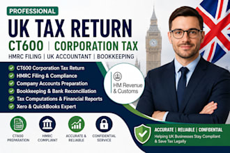 uk tax return, hmrc, uk accountant, ct600, uk tax, corporation tax, bookkeeping