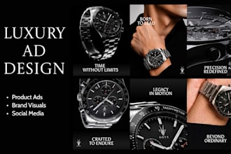 design luxury social media ads and product advertisements