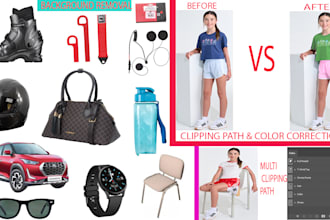 do professional background removal, clipping path and product retouching