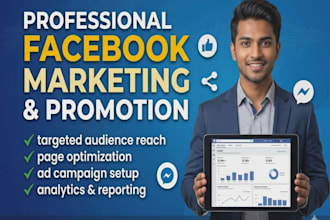 do facebook marketing, page management and organic promotion