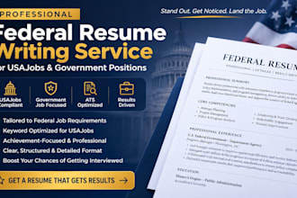 write a federal resume for USA jobs applications