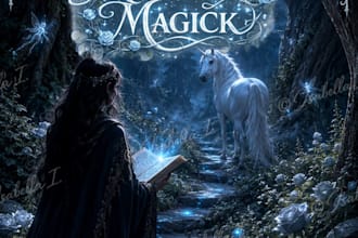 design a magical professional fantasy book cover