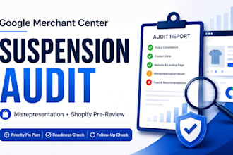 audit google merchant center suspension