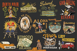 create illustration vintage style western, cowboy