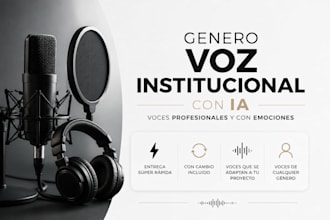 genero voz institucional profesional para tu proyecto