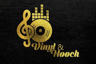 design a stylish and modern vinyl logo for your music