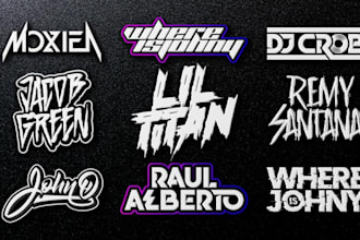 professional dj logo, band, edm artist, music producer design