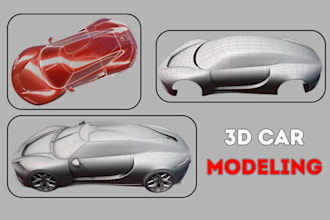 create 3d car modeling, vehicle rendering and photorealistic 3d rendering