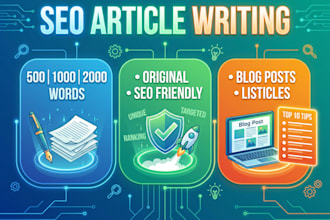 write SEO friendly and engaging articles and blog posts