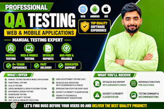 test and QA your website or app for bugs and usability