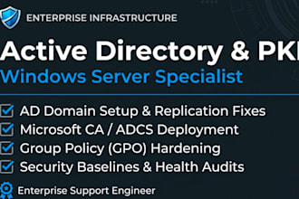 configure and troubleshoot active directory and window server
