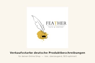 ich schreibe verkaufsstarke produktbeschreibungen für deinen online shop