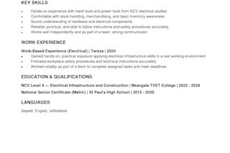 write and format a professional CV or resume for you
