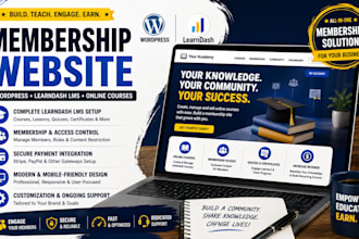 create wordpress membership site with learndash lms online course