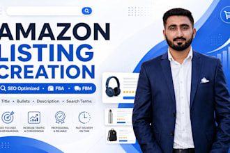 create and optimize amazon fba fbm product listings with SEO