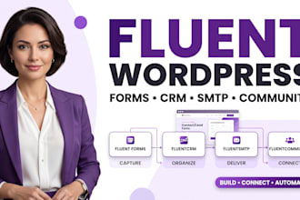 build wordpress form, fluent forms, fluent CRM, fluent SMTP and fluent community