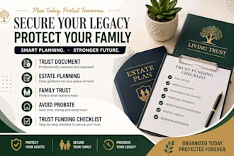 review your trust documents and provide estate planning guidance materials