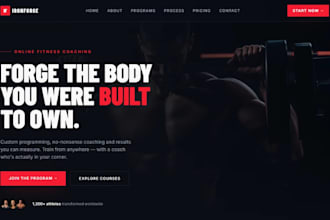 design squarespace online personal trainer website fitness coach website