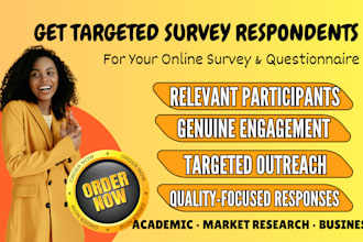 recruit survey participants to fill online survey questionnaire with responses