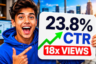 design youtube thumbnails high CTR