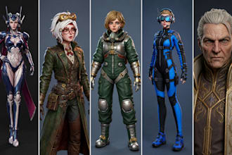 create 3d model character for game, 3d printing and animation