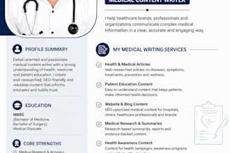 write clear patient friendly medical and health content
