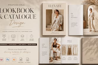 design a professional product catalogue or brand lookbook