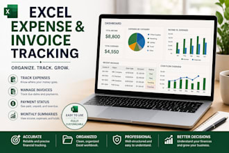 create and maintain customizable invoice and expense trackers