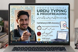 do fast urdu typing, proofreading and document document formatting