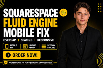 fix squarespace fluid engine mobile layout overlap spacing issues website design