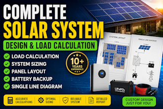 design a complete pv system with load calculation and layout