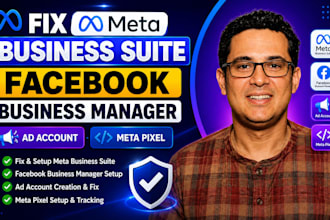 fix meta business suite, facebook business manager, ad account and meta pixel