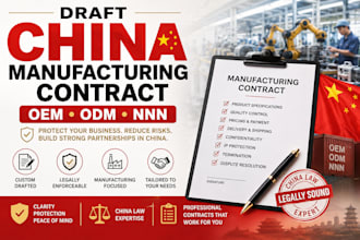 draft china manufacturing contract oem odm nnn for you