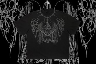 design brutalist, dark art, and occult streetwear clothing