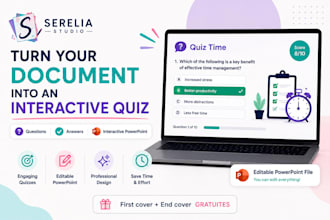 turn your document into an interactive quiz with answers