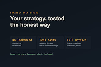 backtest your crypto trading strategy in python with a full report
