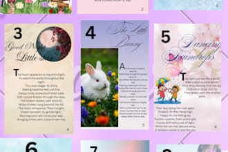 design a creative layout for children stories and poetry book