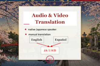 translate auido and video into japanese
