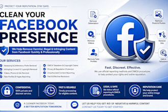 remove facebook harassing, defamatory, infringing posts, videos, ads, profiles a