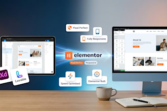 convert figma, xd or lovable to wordpress with elementor