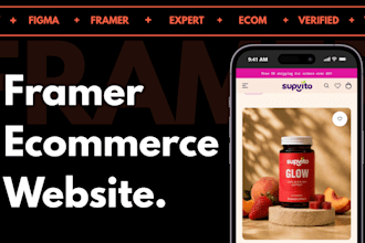 design high end framer to shopify ecommerce website