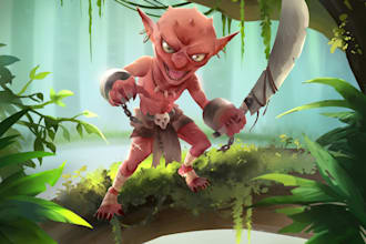paint card game art for you