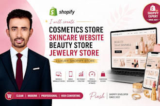 create shopify luxury skincare shopify cosmetics beauty makeup jewelry store