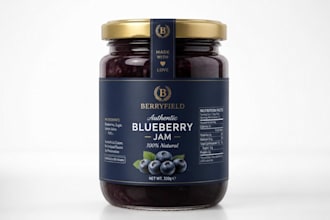 create a realistic jam jar packaging mockup for your brand