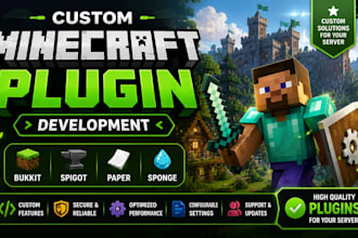 develop custom minecraft bukkit spigot paper sponge plugins for your server