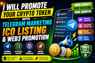 do crypto token listing presale liquidity pool dex listing, telegram marketing