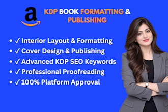 publish book on amazon kindle kdp, and do kdp book formatting