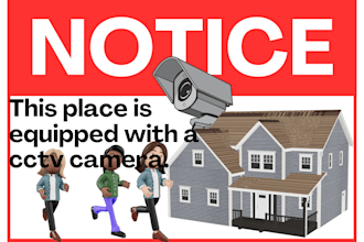 design custom cctv surveillance and warning signs