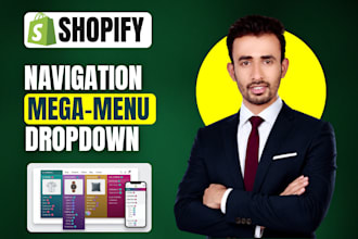 setup fix shopify navigation dropdown mega menu and mobile menu