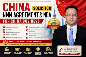 be your china business lawyer nnn agreement nda oem manufacturing contract